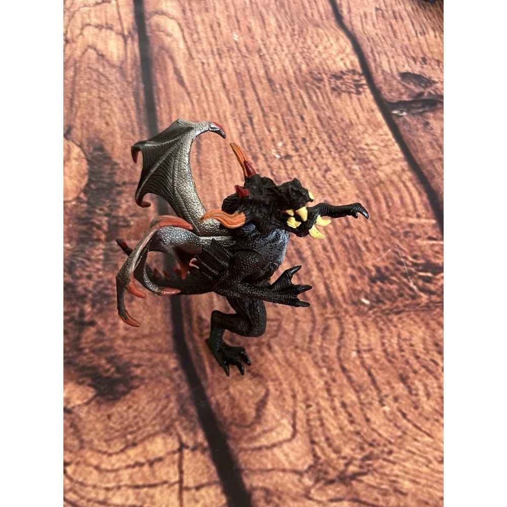 Medieval Fantasy Mythical Black Dragon Articulated Figure 5" Collectible - Picture 5 of 7